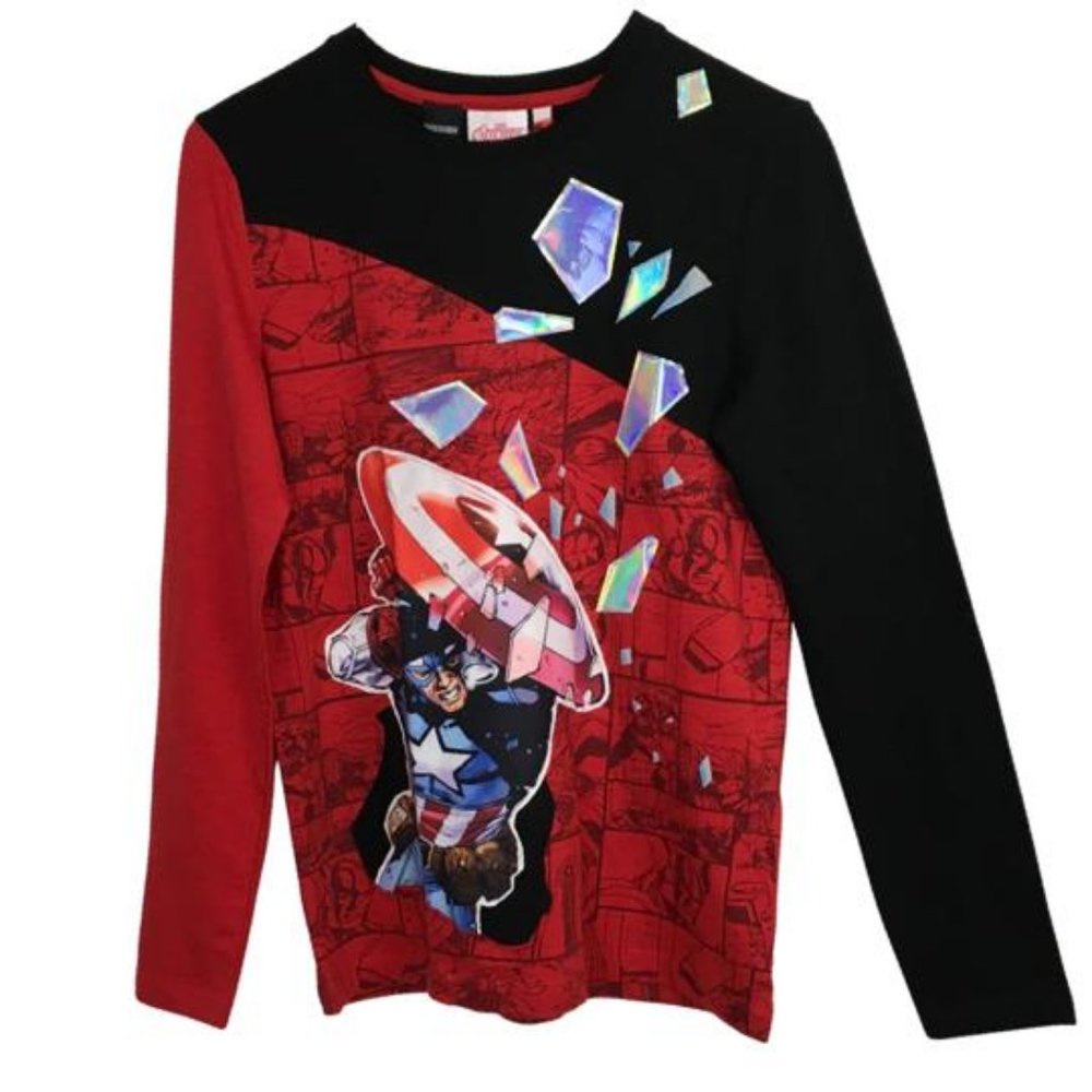 NWT Desigual Boy's Avengers Print Details Sweater Multicolor Sz 11/12 Years